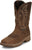 Justin Mens Nitread 11in WP Taupe Leather Work Boots