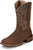Justin Mens Jackpot 11in Western Walnut Leather Frontier Cowboy Boots