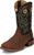 Justin Mens Big News 11in Western Walnut Leather Frontier Cowboy Boots