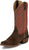 Justin Mens Jimmy 13in Western Russett/Red Leather Frontier Cowboy Boots