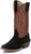 Justin Mens Cowboy Town 13in Western Onyx/Red Suede Frontier Cowboy Boots
