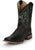 Justin Mens Haggard 11in Black Caiman George Strait Cowboy Boots