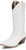 Justin Womens Renie 12in Western Bright White Leather Cowboy Boots