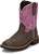 Justin Womens Sunny Chocolate Leather Cowboy Boots
