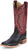 Justin Mens Chisolm 13in Shadow Black/Red FQ Ostrich Cowboy Boots
