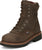 Justin Mens Rivot 8in Steel Toe Hickory Leather Work Boots