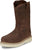 Justin Mens Ram 10in Steel Toe Pecan Leather Work Boots
