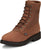 Justin Mens Livestock 8in Waterproof Aged Bark Leather Work Boots