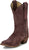 Justin Womens Fancy Merlot Suede Cowboy Boots