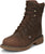 Justin Mens Rush 8in WP Comp Toe Pecan Leather Work Boots