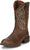 Justin Mens Rendon 11in Western Pecan Cowhide Cowboy Boots