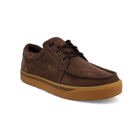 Twisted X Mens Kicks Moccasin Espresso Leather Sneakers Shoes
