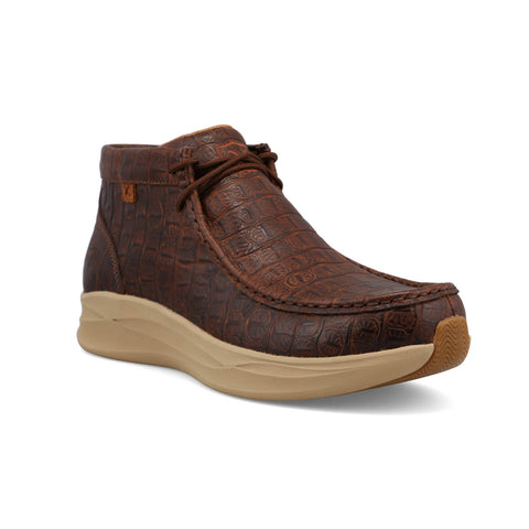 Twisted X Mens Feather X Casual Caiman Ginger Leather Work Boots