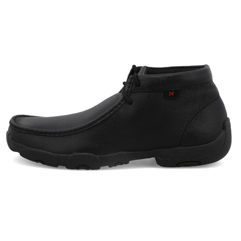 Twisted X Mens Driving Moc Soft Black Leather Chukka Boots