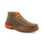 Twisted X Mens Driving Moc Bomber/Neon Orange Leather Chukka Boots