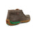 Twisted X Mens Driving Moc 4H Deep Taupe/Kelly Green Leather Chukka Boots