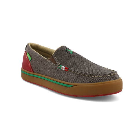 Twisted X Mens Hooey Loper Mexican Eco Dust/Multi Fabric Slip-On Shoes