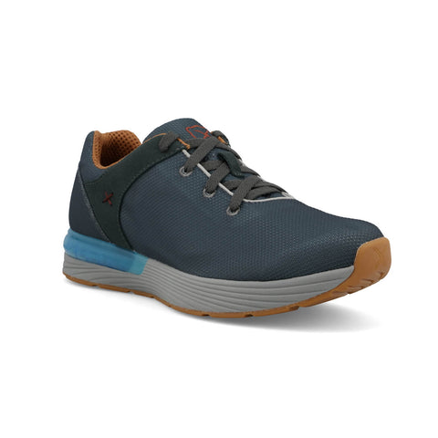 Twisted X Mens CellStretch Active Pewter Leather Sneakers Shoes