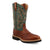 Twisted X Mens 12in Western Steel Toe Cognac/Dark Green Leather Work Boots