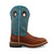 Twisted X Mens 12in Western WP Alloy Toe Sequoia/Turquoise Leather Work Boots