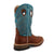 Twisted X Mens 12in Western WP Alloy Toe Sequoia/Turquoise Leather Work Boots
