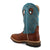 Twisted X Mens 12in Western WP Alloy Toe Sequoia/Turquoise Leather Work Boots