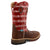 Twisted X Mens 12in Western Nano Toe Distressed Saddle/Ruby Leather Work Boots
