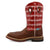 Twisted X Mens 12in Western Nano Toe Distressed Saddle/Ruby Leather Work Boots