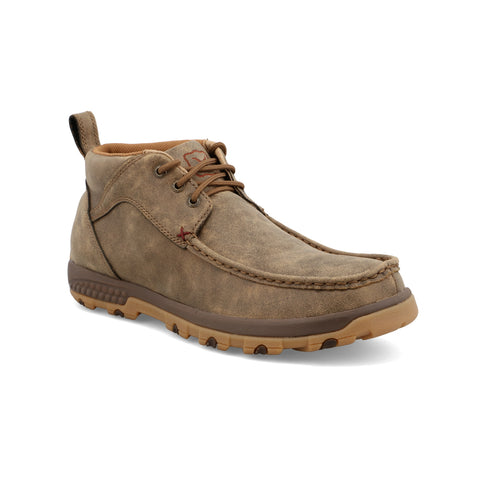 Twisted X Mens Chukka Driving Moc Bomber Leather Work Boots