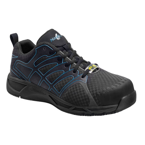 Nautilus Mens Black Mesh Soft Toe ESD Athletic Work Shoes