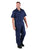 Berne Mens Navy Cotton Blend Poplin Short Sleeve Coverall