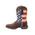 Lady Rebel by Durango Womens Brown Leather Union Flag USA Cowboy Boots