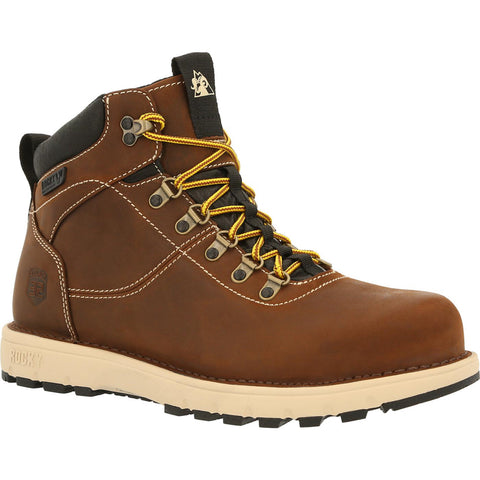 Rocky Mens Brown Leather Legacy 32 CT WP Work Boots