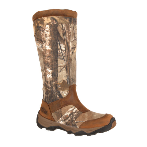 Rocky Mens Realtree Xtra Leather Retraction WP Snake Hunting Boots