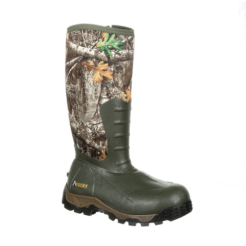 Rocky Mens Realtree Edge Rubber 1200G WP Sport Hunting Boots