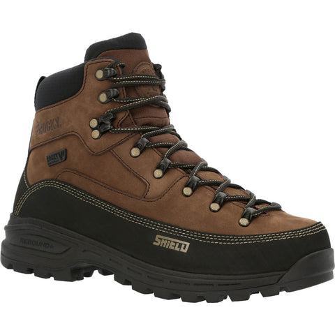 Rocky Mens Brown/Black Leather Mountain Stalker Pro WP Hiking Boots