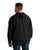 Berne Mens Black Cotton Blend Pullover Hooded Sweatshirt