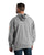 Berne Mens Grey Fleece Signature Sleeve Hooded Pullover
