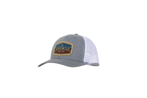 STS Ranchwear Unisex Hexagon Patch Heather Gray/White Cotton Blend Baseball Cap