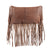 STS Ranchwear Womens Indie Cowhide Hildy Fringe Brown Leather Sling Bag