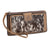 STS Ranchwear Womens Cowhide Haley Distressed Brown Leather Zip Around Wallet
