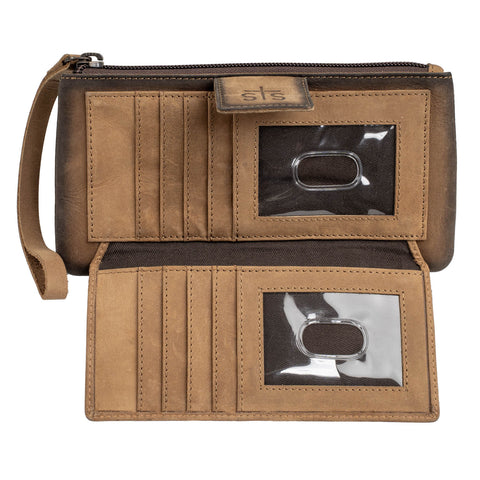 STS Ranchwear Womens Baroness Basic Bliss Haley Veg-Tan Leather Zip Organizer