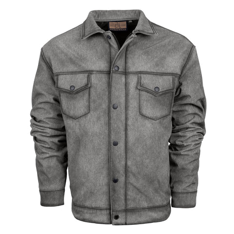 STS Ranchwear Mens Brumby Enzyme Gray 100% Polyester Softshell Jacket