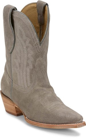 Tony Lama Womens Lea 9in Ash Suede Cowboy Boots