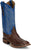 Tony Lama Mens Damilano 13in Western Brown/Blue Full Quill Ostrich Cowboy Boots