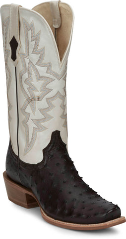 Tony Lama Mens Rylen II 13in Kango/White Full Quill Ostrich Cowboy Boots