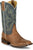 Tony Lama Womens Madison 11in Western Tan/Blue Goat Leather Cowboy Boots