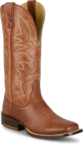Tony Lama Womens Helena 13in Western Cognac Goat Leather Cowboy Boots