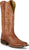 Tony Lama Womens Helena 13in Western Cognac Goat Leather Cowboy Boots