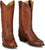 Tony Lama Mens Marco 12in Western Cognac Goat Leather Cowboy Boots